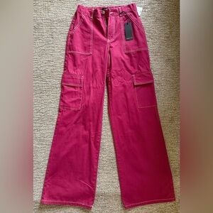 Forever 21 Dark Hot Pink Cargo Pants